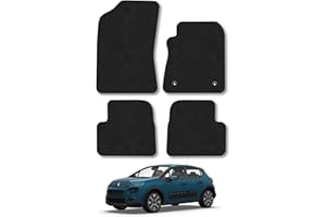 CAR MAT CO Citroen C3 (2017-2023) Car Mats Accessories Tailored Fit Carpet Floor Mats Non Slip Black Trim Full Coverage Compatible Accessory Front Rear Set Anti Slip Granulated Backing Hand-Finished Clips