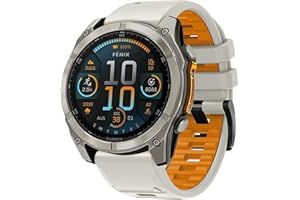 CZhkg Silicone Braccialetto per Garmin Fenix 8 47mm/Fenix E 47mm Strap. Wristband Bands Sgancio Rapido Cinturino Wristband Armband Sportivo per Garmin Fenix E 47mm/Fenix 8 47mm