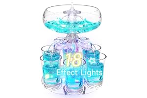 TRANSPLANT Distributore di Bevande con 6 Bicchierini - Novità Articoli per Feste, Bar - Distributore e Supporto per Bicchierini per Bevande e Vino, Liquore(2022 Il Nuovo con Luci)