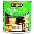 Rustins TLMO1000 1L Timberlife Medium Oak, Brown