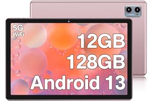 ‎OANGCC Oangcc Neueste Tablet 10.1 Zoll Android 13 OS,12GB (6+6)+128GB ROM/TF 1TB, 5G+2.4G WLAN, 8 Core 2.0 GHz, 5+8MP, BT 5.0, AGPS, 6000mAh, Widgets, Split-Screen, GMS Certified Tablets mit Fall -Roségold