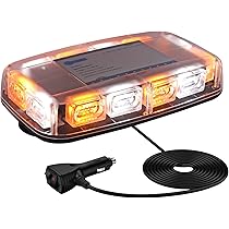 Amber waarschuwingslampje met 72 leds, 10 V-30 V, 14 modi, waarschuwingslicht, E-goedkeuring, knipperlicht met 4 super magnetische voet 5 m netsnoer, regelschakelaar, noodveiligheid