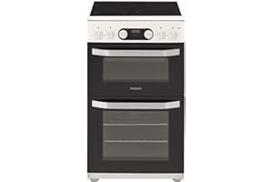 Hotpoint HD5V93CCW 50cm Double Oven Electric Cooker With Ceramic Hob - White