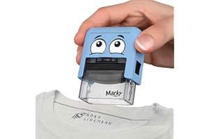COLOP DIY MARKY – Tampon Personnalisable pour Enfants | Pour Vêtements et Objets Scolaires | Encre jusqu’à 1000 Impressions | Kit Complet avec Étiquettes et Ruban Thermocollant