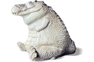 KIAYOO Mini Estatua de Cocodrilo, Figurita de Animales de Jardín, Escultura de Resina Linda para Decoración Interior y Exterior, Regalo de Cumpleaños,Navidad y Año Nuevo para Hombres, Mujeres y Amigos