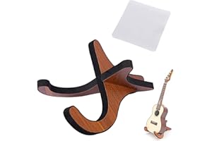 Mikiuly Ukulele Ständer,Gitarrenständer Holz,Gitarrenständer,Faltbarer X-förmiges Gestell,Mandolinenständer,Mit Reinigungstuch,für Ukulele,Mandoline,Violine,kleine Gitarre