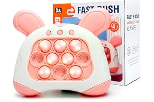 LTTORJF Pop It Elettronico, Gioco Quick Push Bubble Game A Spinta Pop Fidget Toys Per Bambini Pulsante Puzzle Game Giocattoli Divertenti Regalo Per Bambini E Adulti Bubble Stress(Coniglio)