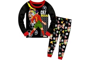 Xpialong Pajamas Set No.7 Fans Boys 2Pcs Ronaldo Nightwear Sleepsuit Soft Pjs