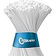 Robustt Self Locking Cable Ties | 100 X 2.5 mm | 100 Pieces, White | Heat Resistant Cable Zip Ties | Self-Locking Cable Organizer | Anti - Slip Wire Organizer | For Indoor & Outdoor Use