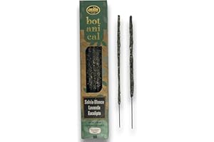 Organiczne kadzidełka biała szałwia, lawenda i eukaliptus AUM Botaniczne zapachy - 25 gr. - Ręcznie robione w Indiach z naturalnymi składnikami - HOSTENATURA