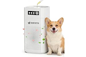 DAYETTE Tragbarer Luftreiniger für Allergiker, ideal für Schlafzimmer und Auto, mit Duftschwamm und HEPA 13 Filter gegen 99,97% von Staub, Pollen, Tierhaaren & Gerüchen, 15dB Ultra-Leise