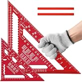 Flintronic 2PCS Carpenter Square, Combination Square 300 mm/180 mm, Multifunctional Metric Triangular Ruler, Aluminium, Metal