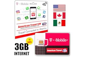 travSIM USA, Canada Messico SIM Card | Rete T-Mobile | 50GB di dati per gli USA, 5GB per Canada e Messico | Chiamate ed SMS nazionali illimitati | Valido per 7 giorni (14 Days)