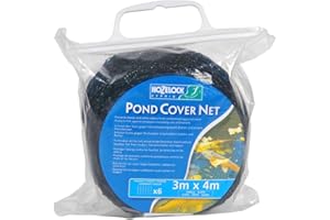 HOZELOCK - Filet de Protection pour Bassin 3 X 4 M : Idéal pour Protéger le Bassin des Feuilles, Gros Débris et Prédateurs, Fournis avec 4 Piquets [1731 0000]