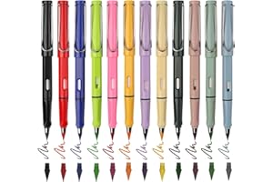 ‎FLANLIY Flanliy Swify Zauberbuntstift, 12 Stück Swify Zauber Bleistift mit 12 Wechselkopfm, Ewiger Bleistift mit Radiergummi, Zauber Buntstift Ohne Anspitzen, Buntstifte Set für Schreiben und Zeichnung (A)