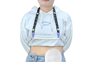 RAINBOWSTAR 2 Pack Stoma Shirt Saver Straps Ostomy Bag Change Assistance for Keeping Your Shirt Clean Ileostomy Urostomy and Colostomy Supplies, Black, S