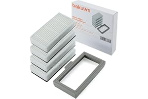 BAKUUM 4 Filtros + 1 Carcasa Silicona para Conga 999 ORIGIN .Conga 999 MAP. Pack Filtros. Pack repuestos y accesorios consumibles para robot aspirador
