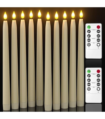 Bougies Flottantes LED Avec Baguette Télécommande - Lot De 20, Flamme Vacillante - Décoration Halloween, Noël, Mariage
