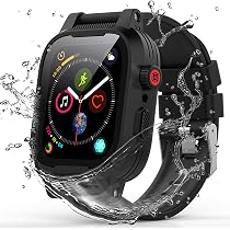 YOGRE ل Apple Watch Case Series 6/5/4/SE 44 مم، IP68 مقاوم للماء مضاد  للصدمات والخدوش المدمج في واقي الشاشة ساعة أبل ووتش حافظة حماية كاملة (أضف  حزام سيليكون واحد): اشتري اون لاين