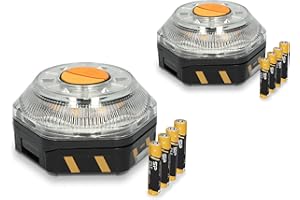 KSIX SMART YOUR TECH KSIX Luz de Emergencia V16 para Coche y Moto Homologada por DGT con Linterna Led. Baliza de Señalización Luminosa Autónoma en Carretera con Base Magnética y Gancho Multiusos