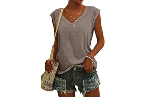 KOG Blouse, Women's T-Shirt, Elegant, Sleeveless, Casual, White Top with Cap Sleeves, Black Clothing, Grey Summer Shirts