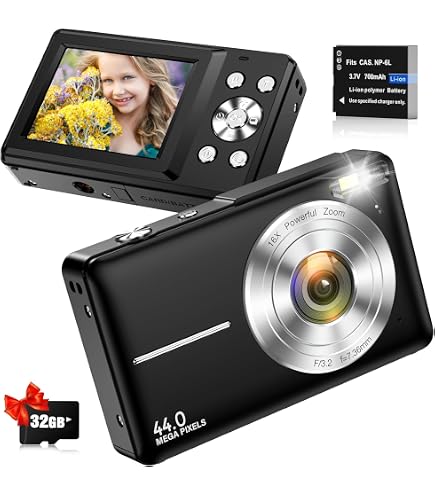 Fotocamera digitale 4K 64MP, Macchina Fotografica Digitale doppia fotocamera con autofocus, flash, zoom 16X, scheda da 32 GB, fotocamera per bambini, adolescenti, e principianti(nero Fotocamera digitale 4K 64MP, Macchina Fotografica Digitale doppia fotocamera con autofocus, flash, zoom 16X, scheda da 32 GB, fotocamera per bambini, adolescenti, e principianti(nero