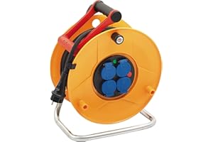 Brennenstuhl Enrouleur de câble Standard Pro 40m (IP44, Cablepilot), Fabrication Française 1233121 Jaune