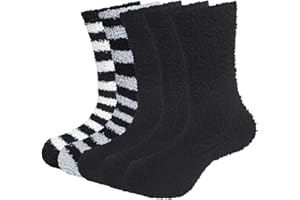 Chalier Cozy 5 Paar Dicke Kuschelsocken Weiche Komfortable Winter Herren Socken Warm Home Flauschige Bett Socken Geschenke für Männer Frauen