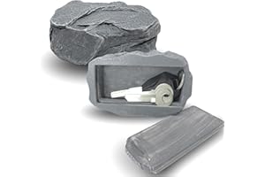 TNFEEON Sicuro per Nascondere Chiavi in ​​roccia Finta per Giardino o Cortile Esterno Design di Grandi Dimensioni Nascondi una Cassetta di Sicurezza per Chiavi di Riserva per L'esterno