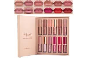 Layhou 12 kolorów 2,5 ml perłowy matowy błyszczyk do ust bez lepkiej szminki