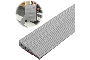 MIUUIPI Rampe de seuil 100 x 10 x 2,5 cm, en PVC, surface antidérapante, en caoutchouc, pour fauteuil roulant, poussette, déambulateur ou scooter électrique (gris, 2,5)