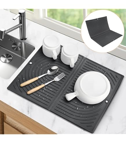 ChilArt Silikon Abtropfmatte 36x28cm - Spülmatte Für Küche & Bad