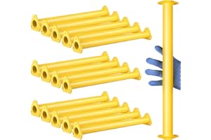 EISENSP 16 Inch Metal Monkey Bars Ladder Rungs Set for Backyards Playground and Children Indoor and Outdoor Climbing Kit, Set of 15 (Yellow)