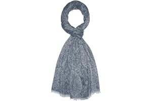 Lorenzo Cana Sciarpa da uomo elegante cashmere, colore grigio medio, 100% cashmere, tessuto jacquard, motivo cachemire, sciarpa da uomo, 7837011, grigio., 70 x 200 cm