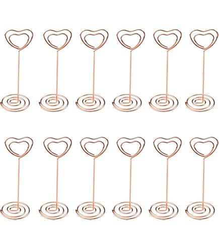 30 Segnaposto A Forma Di Cuore - Clip Portafoto Metalliche Per Matrimoni E Eventi - Foto 3