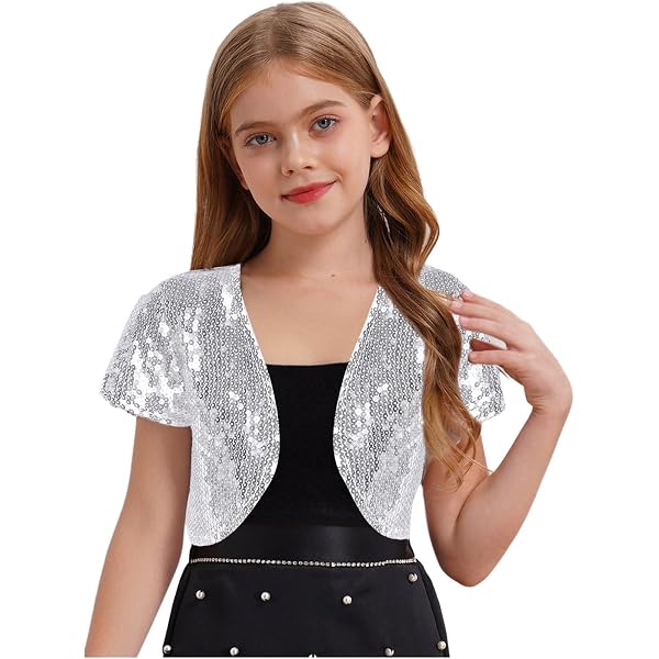 Boléro Manches Longues Fille - Satin Avec Fleur 3D, Pour Mariage, Cérémonie, Fête, Tailles 9 Mois-14 Ans