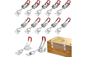 YOUNGSAY 12 Pezzi Chiusura a Leva Regolabile in Metallo, Anti Ruggine Chiusure a Leva Regolabili, Capacità di Carico 100 kg Morsetti Chiusura a Leva, Per Armadi e Valigie (2 Stili)