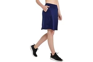 Westkun Jupe Short Femme Modeste Jupe Longueur Genoux Course à Pied Athlétique Skort Voyage Golf Plus La Taille Jupe-Short de Sport avec Poches