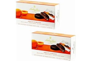 ASOKOBOX COLLECTIONS Luxury Chocolate Marzipan Liqueurs Bundle - with Apricots in Brandy 2 x 220g Pack - Sumptuous Flavour, Perfect for Gifting Sharing and Indulging