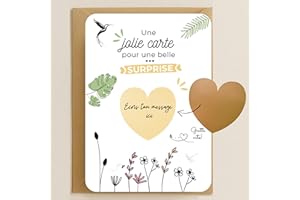 MELILO Carte à gratter annonce surprise – Idée originale pour révéler un message secret | Annonce grossesse, mariage, témoin, marraine/parrain, voyage, demande spéciale (1 carte)