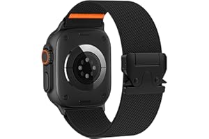 Yoohoo Nylon Bracelets Compatible avec Bracelet Apple Watch 44mm 45mm 46mm 42mm 49mm Ultra/Ultra 2,Version améliorée Réglable Nylon élastique Sport pour iWatch Series 10 9 8 7 6 5 4 3 2 1 SE