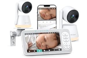 Dr.Care LumiView Plus Baby Monitor WiFi 5.5" – Telecamera 2K, Modalità Privacy, Batteria 5000mAh, Luce RGB, Allarme Pianto, Visione Notturna HD