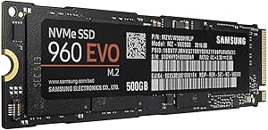 Samsung 960 EVO MZ-V6E500BW Interne Solid State Drive (500GB) schwarz