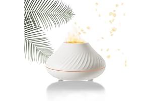 MU LIN Diffusore di Aromi ed Olio Essenziali Ultrasuoni 130ml, con RGB Luce Notturna Led, Aromaterapia e Profumatori per Soggiorno e Camera da Letto, Bianco