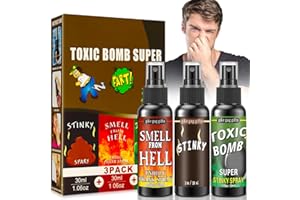 ELF-GRETTER Fart Spray Fialette Puzzolenti Spray Puzzolente - 3 Pezzi Spray Cacca Scherzi Divertenti per Estremamente Duraturo(90ml)