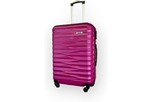 GUSKASA Valigia, Trolley Stiva, 2024-fucsia, 43 * 26 * 66cm, da 24 Pollice, 3.1kg, con Ruote Girevoli a 360 gradi, Maniglia Rettratile