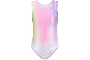 Bezioner Maillot de Gimnasia Leotardos de Danza Body Ballet Clásico Sin Mangas/Manga Larga para Niña 3-14 Años