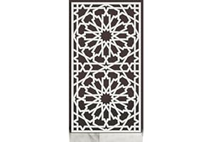 ANDALUCIART | Celosía Decorativa PVC 100 x 200 cm - 5 mm | Celosía Árabe | Separador Ambientes PVC, Panel Decorativo Pared Fachada, Valla Jardín, Biombo Comedor Cocina Cabecero Cama Cuadro
