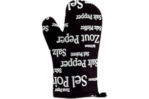 Winkler – Gant Sel & Poivre – 19x32 cm – 100% coton – Protection contre la chaleur de cuisson