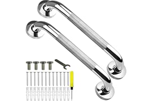 benlidoner 2 Pack Bathroom Grab Rail 304 Stainless Steel Shower Safety Handle Anti-Slip Disability Aids Outdoor Handrail for Kitchen Bedroom Bathtub Shower Steps